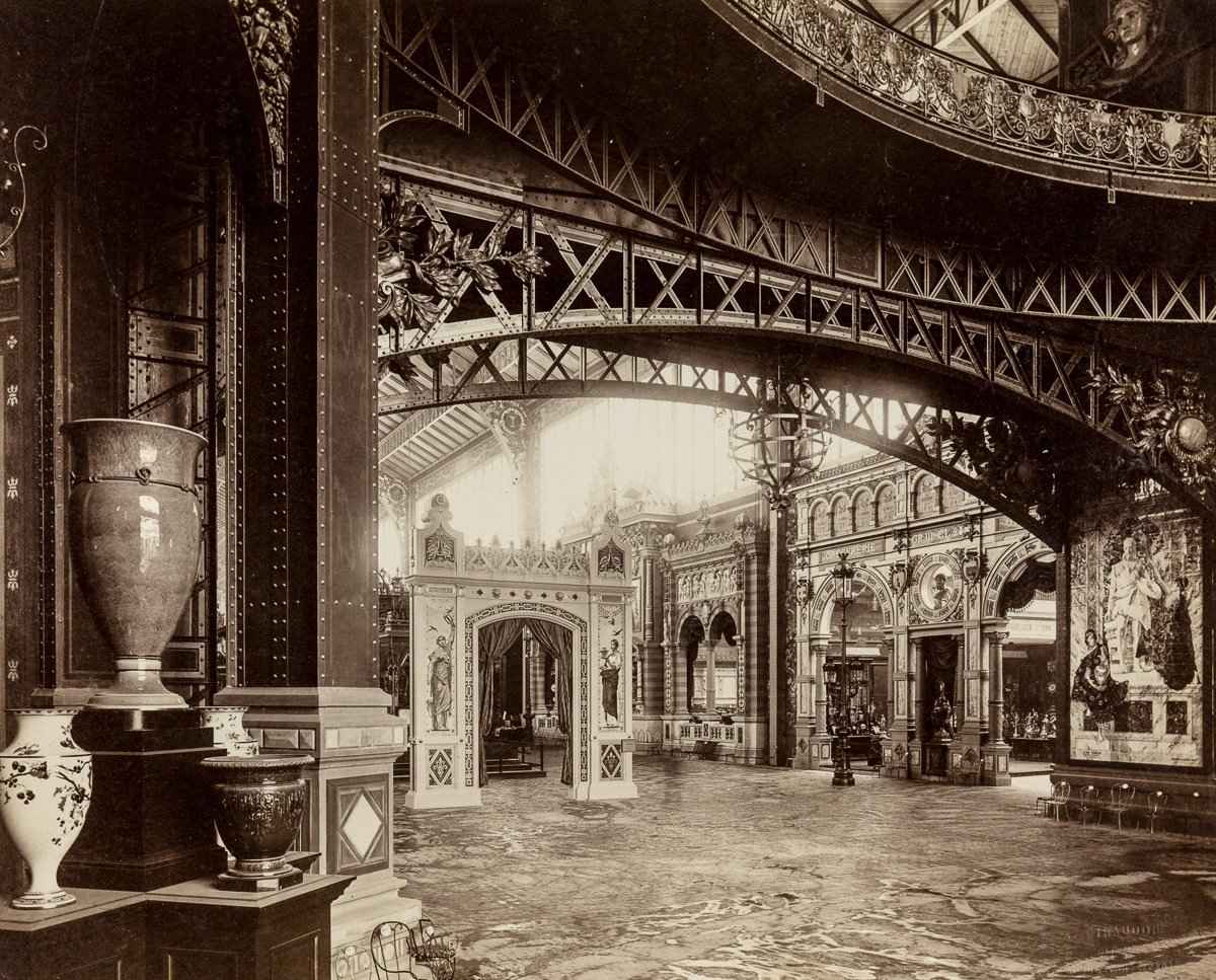 The interior of a pavilion