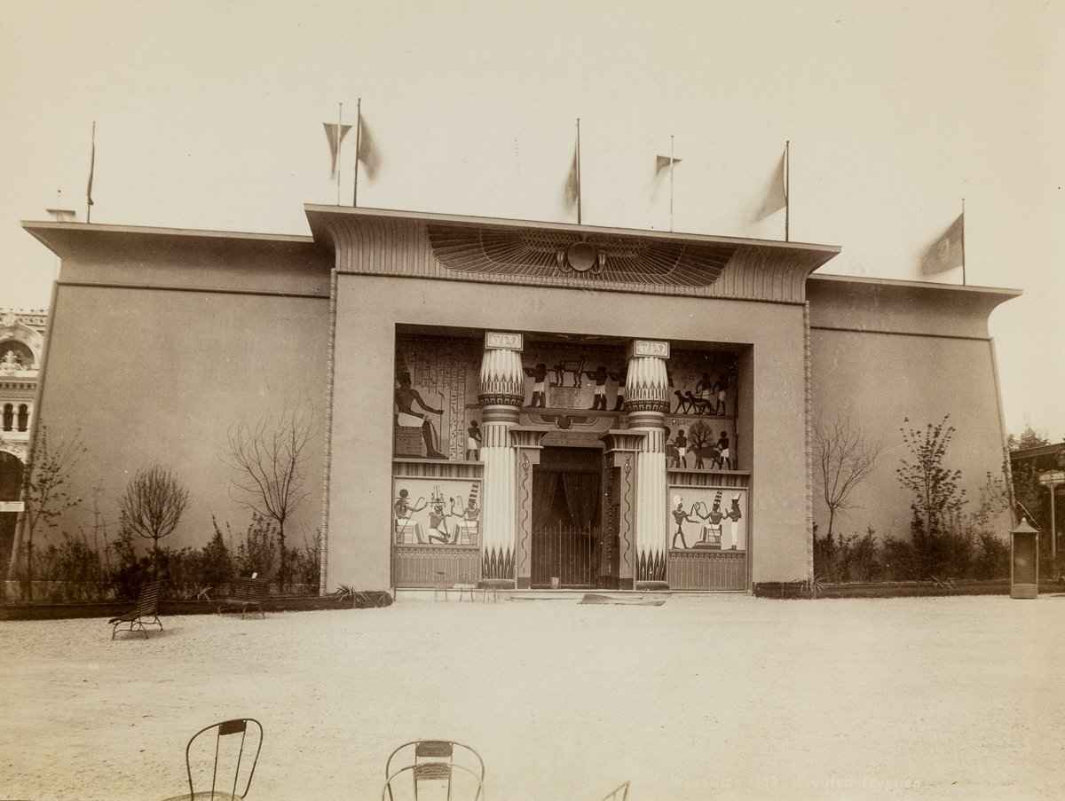 The exterior of the Egyptian pavilion